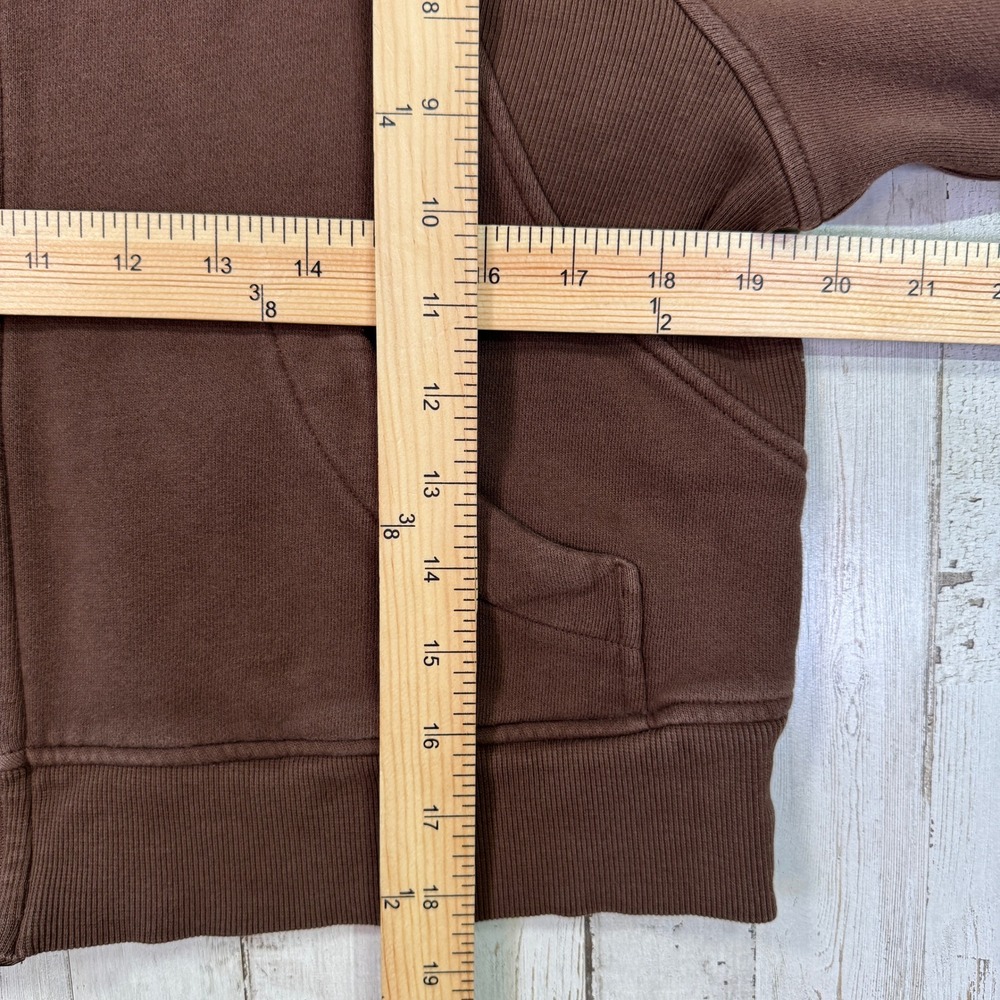 Lululemon Hoodie Womens XS/S Java Brown Scuba Oversized Full Zip Gold Hardware - Picture 12 of 12